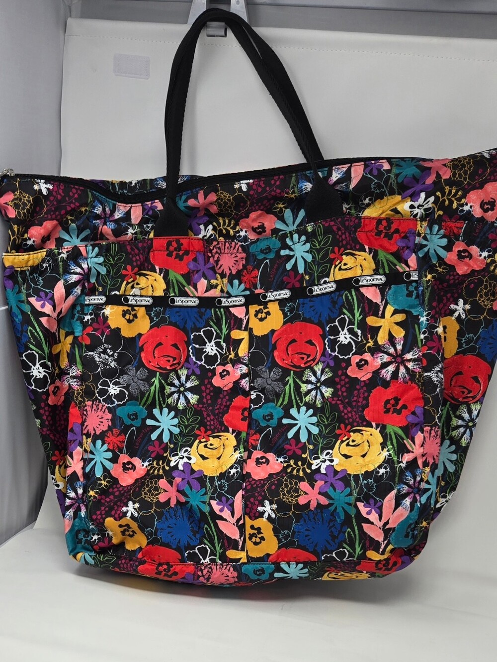 Lesportsac Large Floral Tote Bag Weekender Travel 22"x 16"